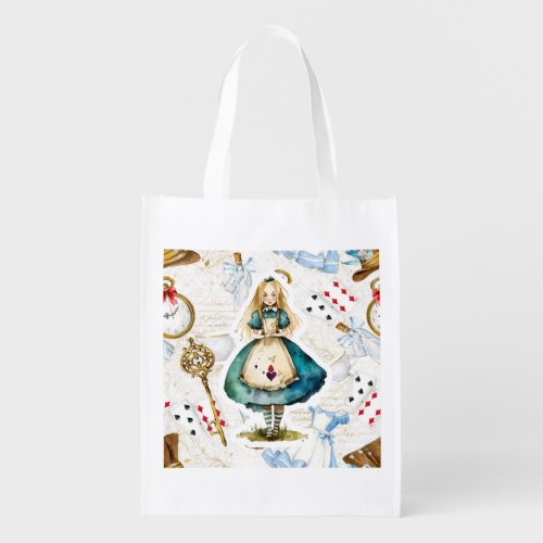 Alice in Wonderland Reusable Grocery Bag
