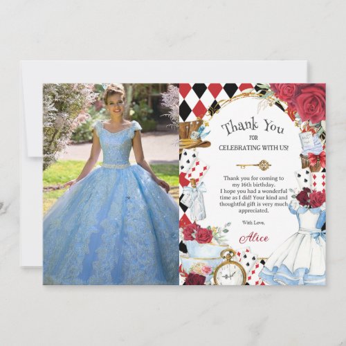 Alice in Wonderland Roses Birthday Tea Party Photo