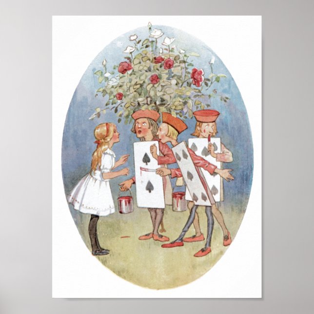 Alice in Wonderland Roses Poster (Front)