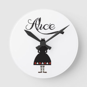Alice In Wonderland Round Clock