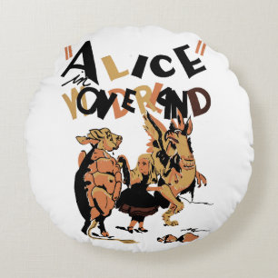 ALICE IN WONDERLAND ROUND PILLOW