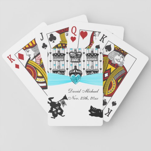 Alice In Wonderland Royal Crowns Baby Shower Poker Cards