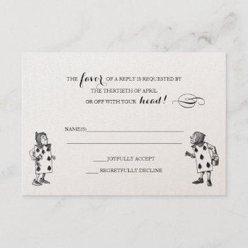Alice In Wonderland Rsvp Response Card by goskell at Zazzle