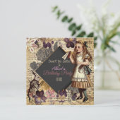 Alice In Wonderland Save The Date (Standing Front)