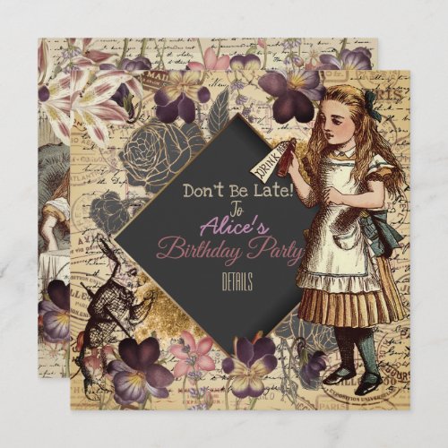 Alice In Wonderland Save The Date