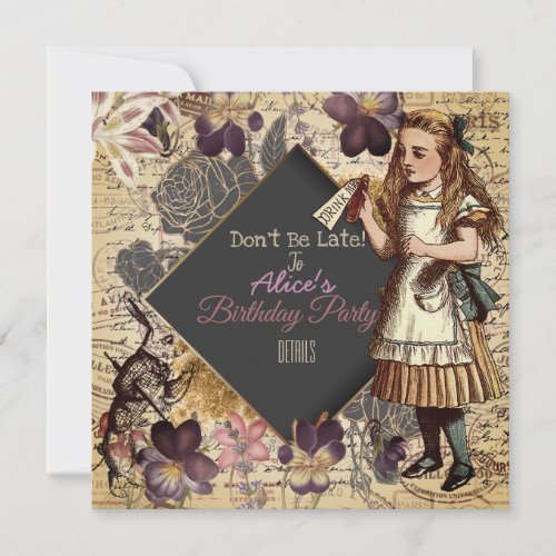 Alice In Wonderland Save The Date