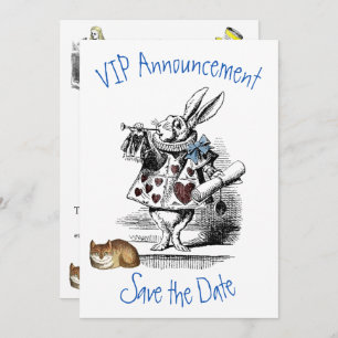 Alice in Wonderland Save the Date Invitation