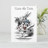Alice in Wonderland Save the Date Invitation Card (Standing Front)