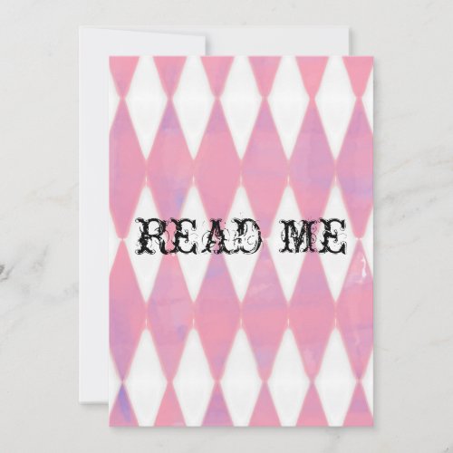 Alice in Wonderland Shower Invitation