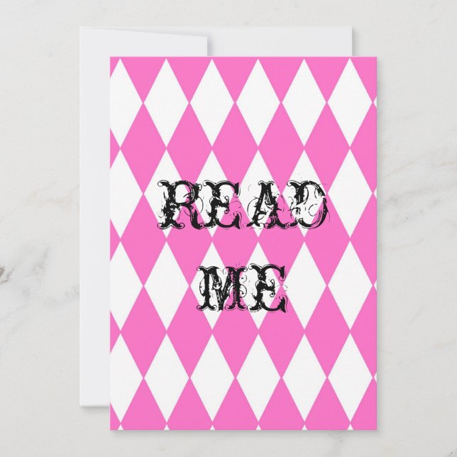 Alice in Wonderland Shower Invitation (Front)