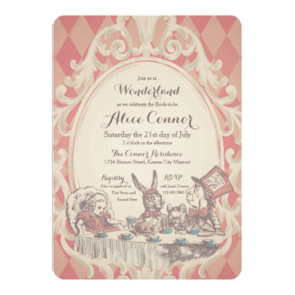 Alice In Wonderland Bridal Shower Invitations 8