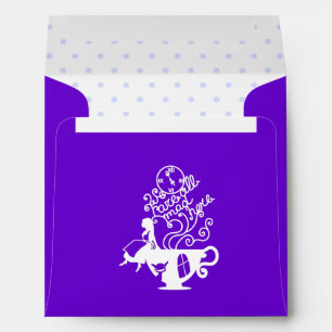 Alice in Wonderland. Silhouette illustration Envelope