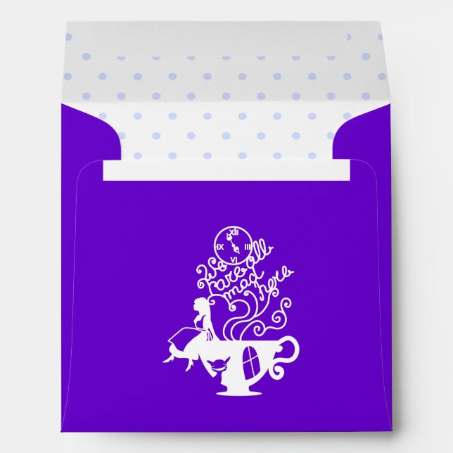 Alice in Wonderland. Silhouette illustration Envelope (Back (Bottom))