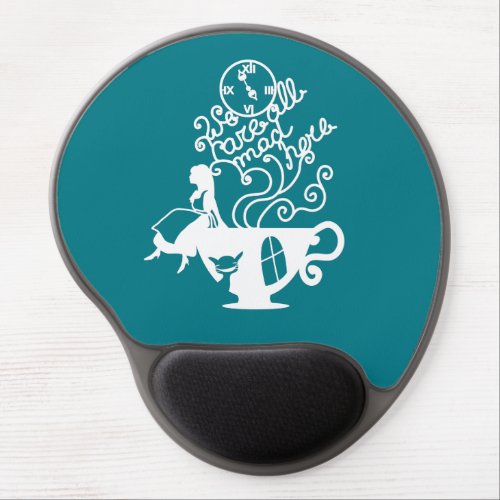 Alice in Wonderland Silhouette illustration Gel Mouse Pad