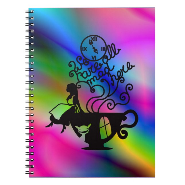 Alice in Wonderland. Silhouette illustration Notebook (Front)