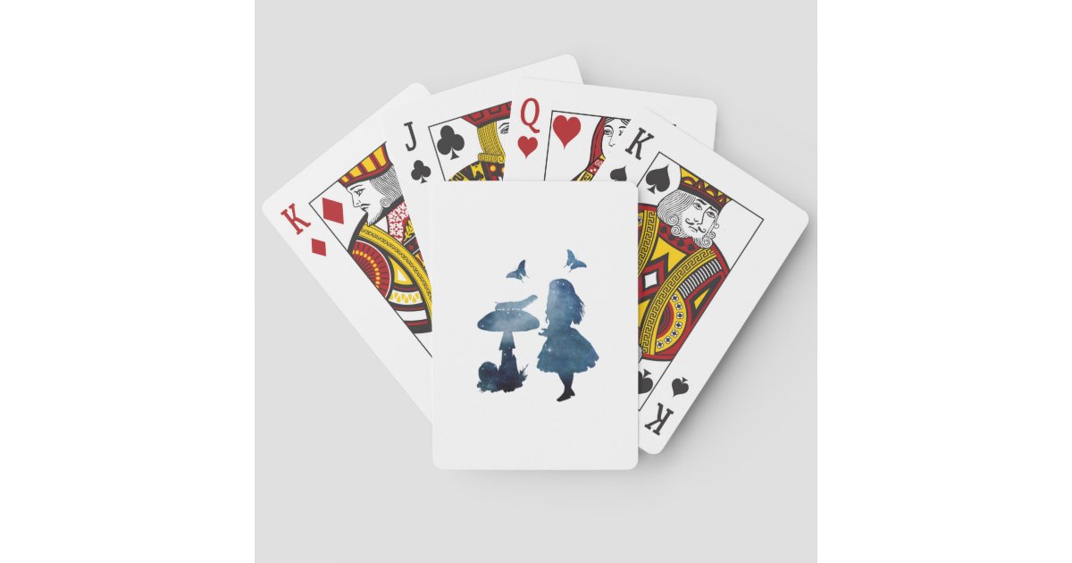 Alice In Wonderland Silhouette Playing Cards Zazzle Com