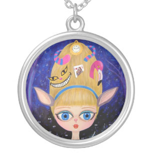 Alice in Wonderland Silver-Plated Necklace