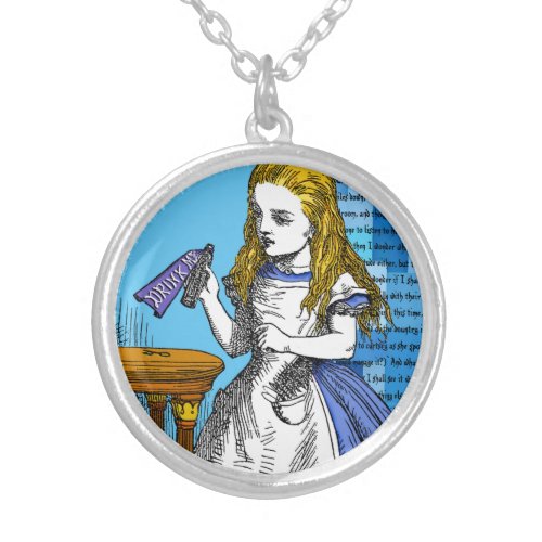 Alice in Wonderland Silver Plated Necklace