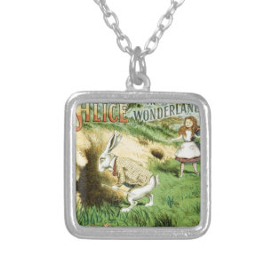 Alice in Wonderland Silver Plated Necklace