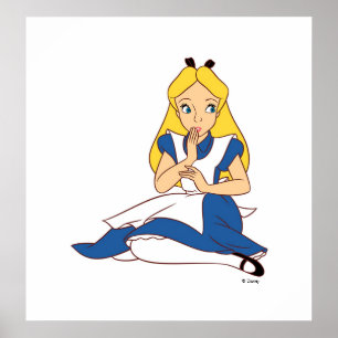 Alice In Wonderland Sitting Down Disney Poster