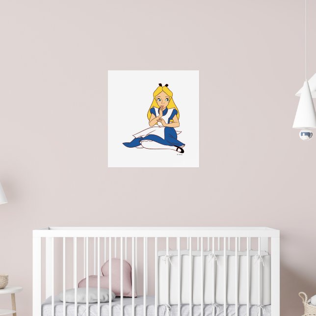 Alice In Wonderland Sitting Down Disney Poster Zazzle