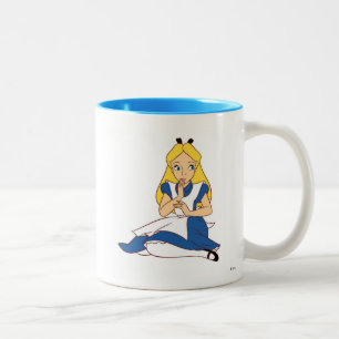 Alice In Wonderland Sitting Down Disney Two-Tone Coffee Mug