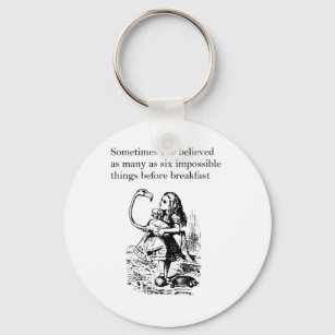 Alice in Wonderland, “Six Impossible Things” Keychain