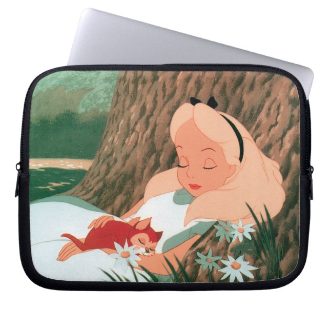 Alice in Wonderland Sleeping Laptop Sleeve (Front)