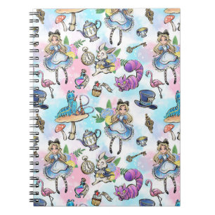 Alice in wonderland Spiral Photo Notebook