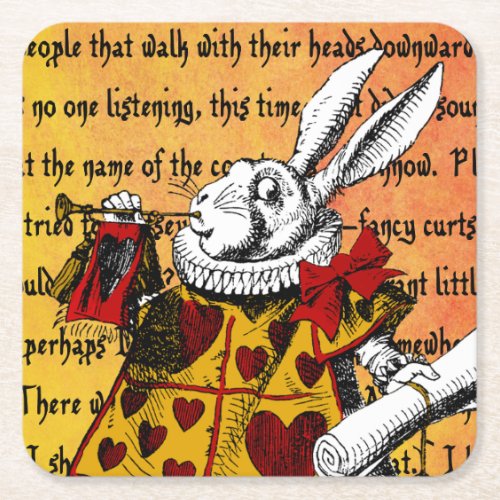 Alice in Wonderland Square Paper Coaster