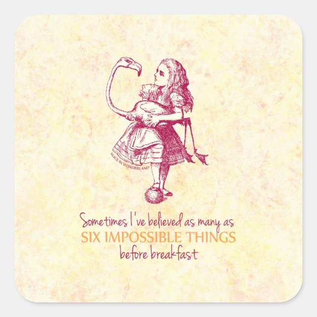 Alice in Wonderland Square Sticker (Front)