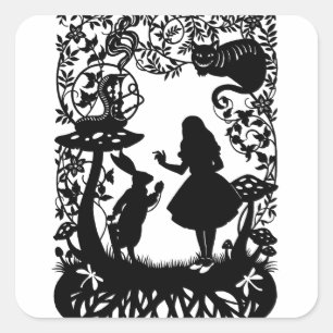 Alice in Wonderland Square Sticker