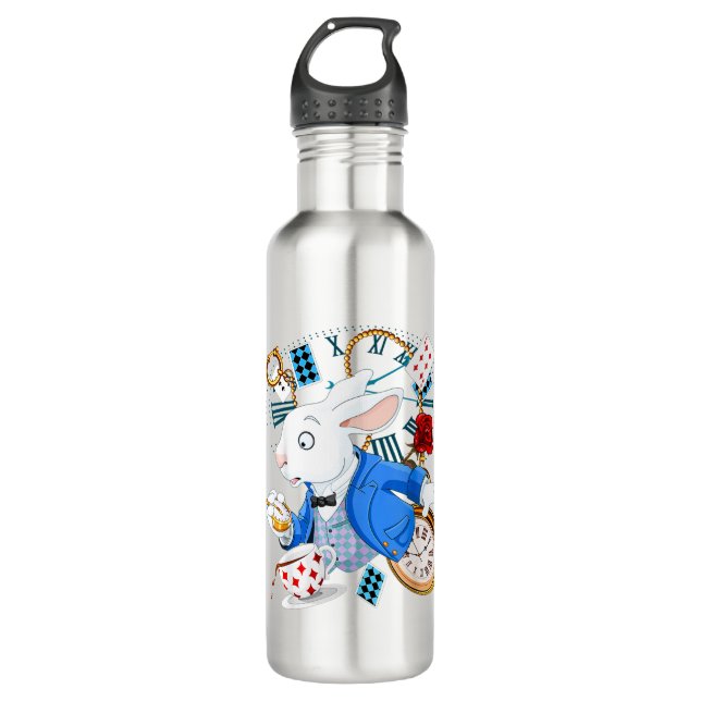 Alice in Wonderland Stainless Steel Water Bottle (Front)