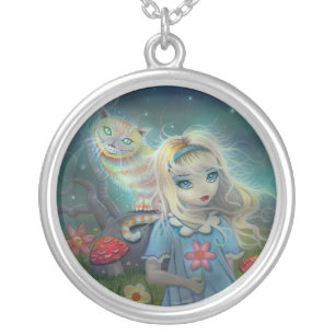 Alice in Wonderland Sterling Silver Necklace