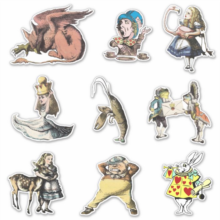 Alice In Wonderland Sticker | Zazzle.com