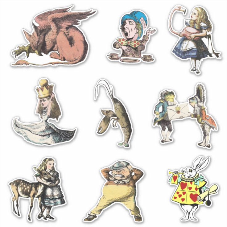 Alice In Wonderland Sticker | Zazzle