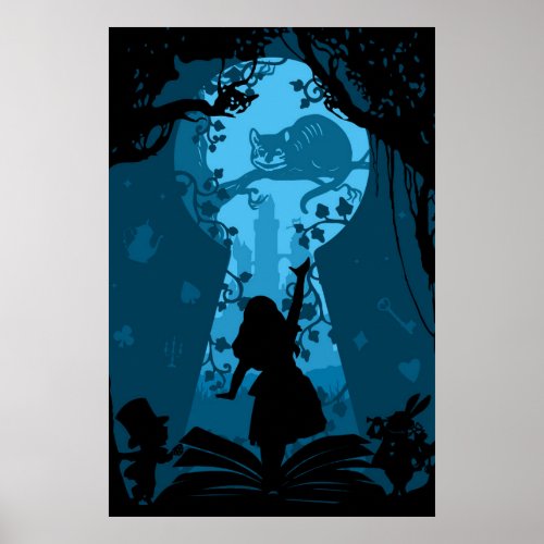 Alice in Wonderland Story Book Art Poster