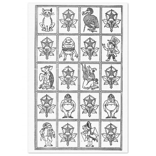 ALICE IN WONDERLAND STORYBOOK CHARACTERS TISSUE PAPER