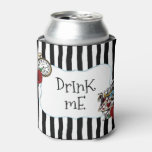 Alice In Wonderland Striped Drink Me Can Cooler at Zazzle