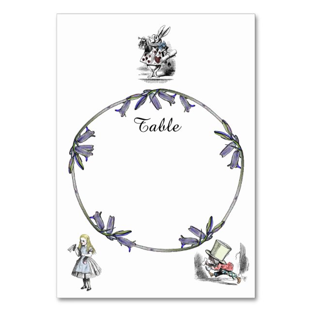 Alice in Wonderland Table Card (Front)