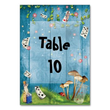 Alice In Wonderland Table Number Card by Cards_by_Cathy at Zazzle