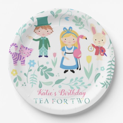 Alice in Wonderland Tea for Two Birthday Party Paper Plates