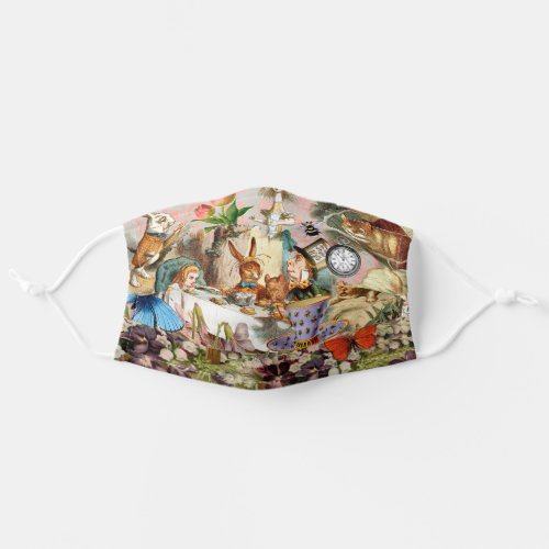 Alice in Wonderland Tea Party Art Adult Cloth Face Mask