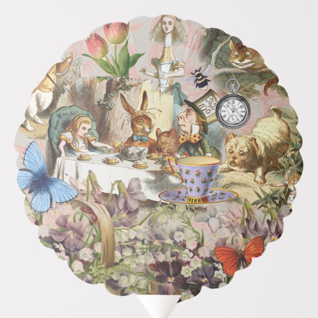 Alice in Wonderland Tea Party Art Balloon (Front)