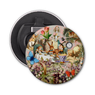 Alice in Wonderland Tea Party Art Bottle Opener