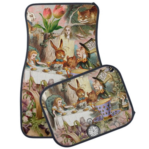 Alice in Wonderland Tea Party Art Car Floor Mat