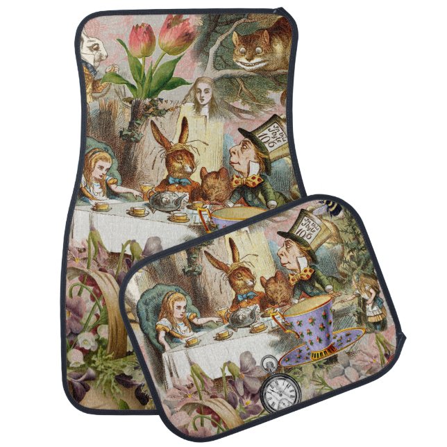 Alice in Wonderland Tea Party Art Car Floor Mat (Set)