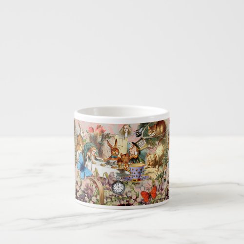 Alice in Wonderland Tea Party Art Espresso Cup