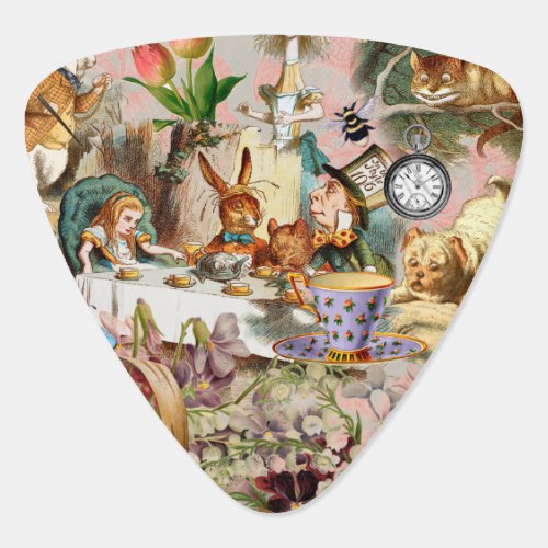 Alice in Wonderland Tea Party Art Guitar Pick