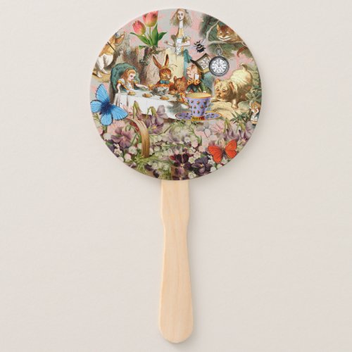 Alice in Wonderland Tea Party Art Hand Fan